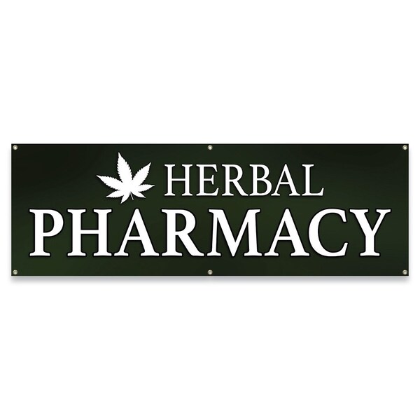 Signmission Herbal Pharmacy Banner Concession Stand Food Truck Single Sided B-72-30087 - main